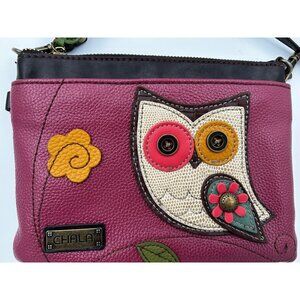Chala Owl Crossbody Purse Women’s Pink Faux Leather Whimsical Small Bag